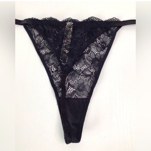 New Free People Intimates Black Thong - Picture 5 of 7